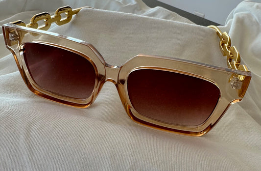 40% OFF-Clear Gold Color Sunglasses