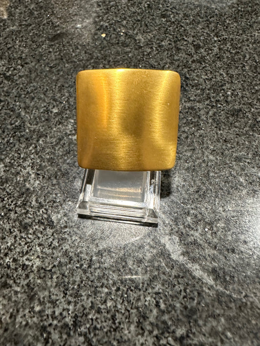 Brushed Gold Metal Ring