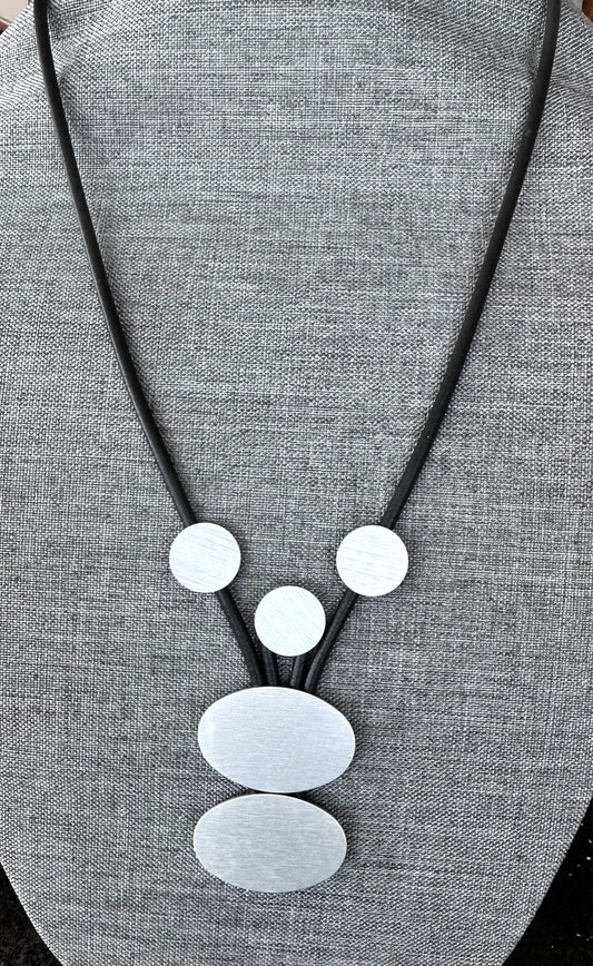 Rubber and Aluminum Necklace