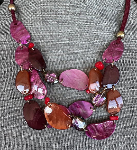 Acrylic Purple Necklace