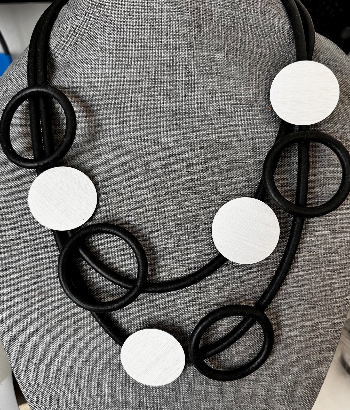 Rubber/Aluminum Necklace