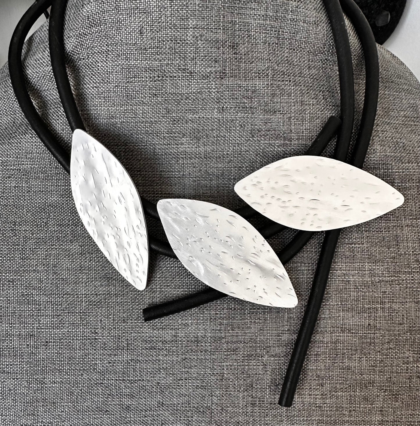 Rubber/Aluminum Necklace